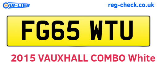FG65WTU are the vehicle registration plates.