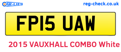 FP15UAW are the vehicle registration plates.