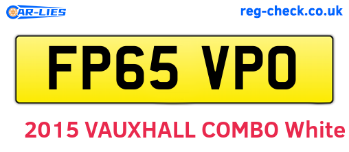 FP65VPO are the vehicle registration plates.