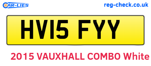 HV15FYY are the vehicle registration plates.