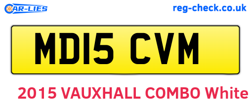 MD15CVM are the vehicle registration plates.