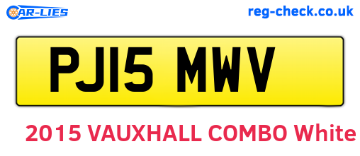 PJ15MWV are the vehicle registration plates.