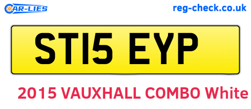 ST15EYP are the vehicle registration plates.