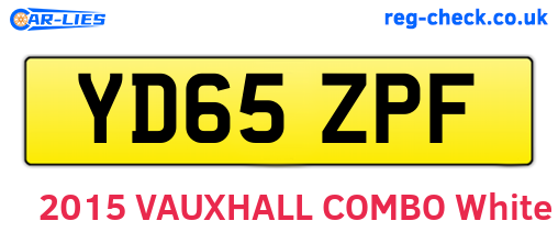 YD65ZPF are the vehicle registration plates.