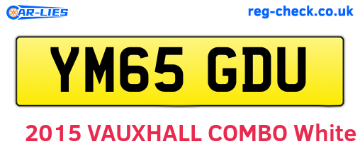 YM65GDU are the vehicle registration plates.