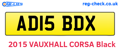 AD15BDX are the vehicle registration plates.