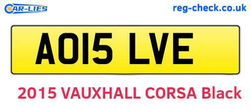 AO15LVE are the vehicle registration plates.