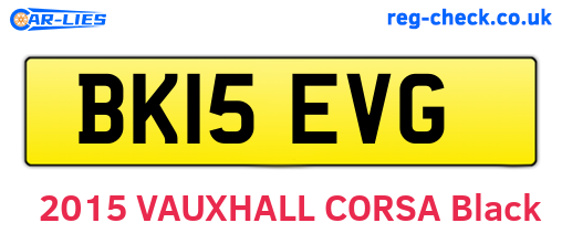 BK15EVG are the vehicle registration plates.