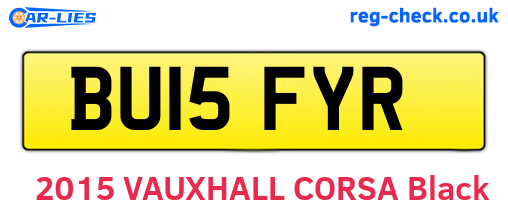 BU15FYR are the vehicle registration plates.