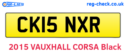 CK15NXR are the vehicle registration plates.