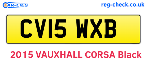 CV15WXB are the vehicle registration plates.