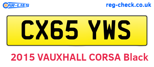 CX65YWS are the vehicle registration plates.