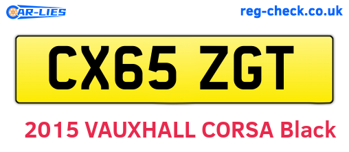 CX65ZGT are the vehicle registration plates.