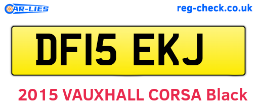 DF15EKJ are the vehicle registration plates.