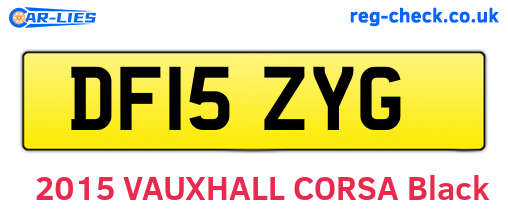 DF15ZYG are the vehicle registration plates.
