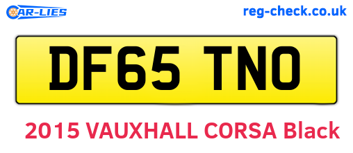 DF65TNO are the vehicle registration plates.