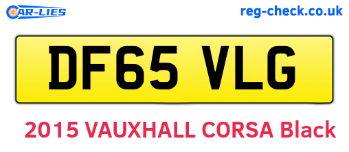 DF65VLG are the vehicle registration plates.