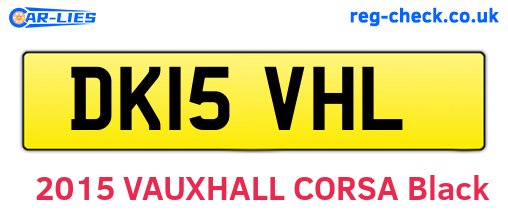 DK15VHL are the vehicle registration plates.