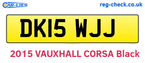 DK15WJJ are the vehicle registration plates.