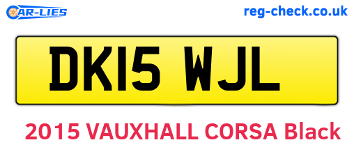 DK15WJL are the vehicle registration plates.