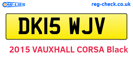 DK15WJV are the vehicle registration plates.