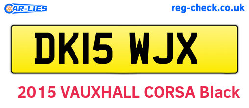 DK15WJX are the vehicle registration plates.