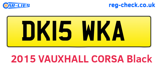 DK15WKA are the vehicle registration plates.