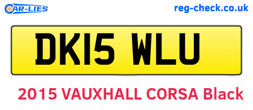 DK15WLU are the vehicle registration plates.