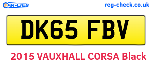 DK65FBV are the vehicle registration plates.