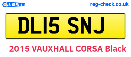 DL15SNJ are the vehicle registration plates.