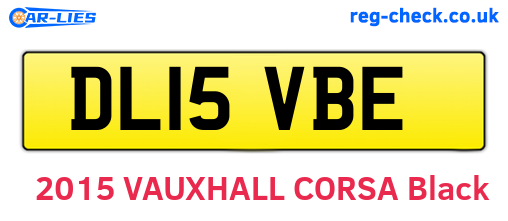 DL15VBE are the vehicle registration plates.