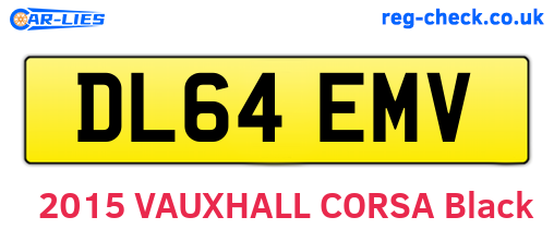 DL64EMV are the vehicle registration plates.