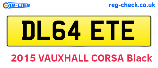 DL64ETE are the vehicle registration plates.