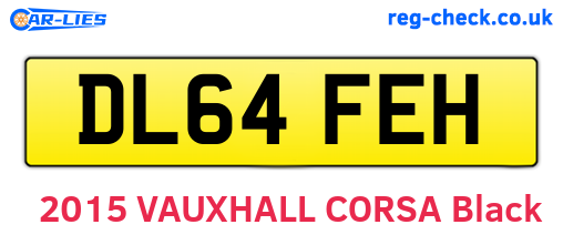 DL64FEH are the vehicle registration plates.