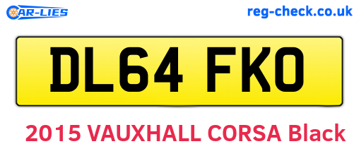 DL64FKO are the vehicle registration plates.
