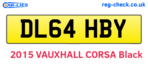 DL64HBY are the vehicle registration plates.