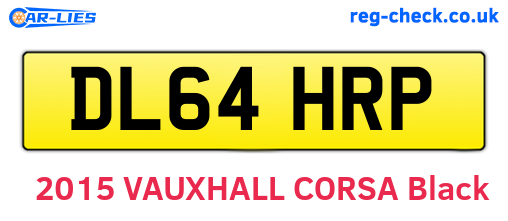 DL64HRP are the vehicle registration plates.