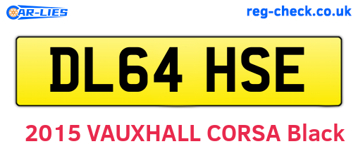 DL64HSE are the vehicle registration plates.