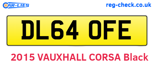 DL64OFE are the vehicle registration plates.