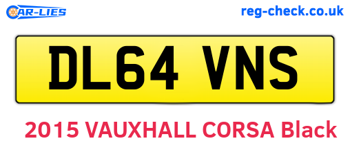 DL64VNS are the vehicle registration plates.