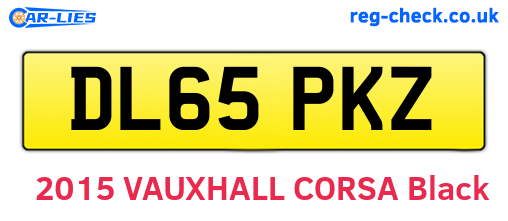 DL65PKZ are the vehicle registration plates.