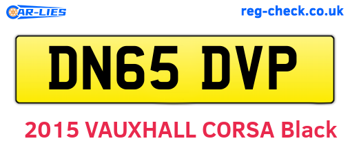 DN65DVP are the vehicle registration plates.