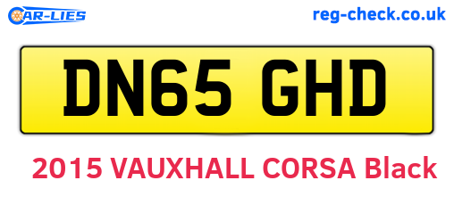 DN65GHD are the vehicle registration plates.