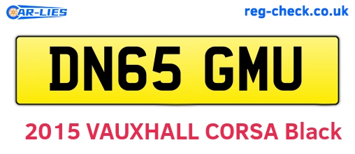 DN65GMU are the vehicle registration plates.