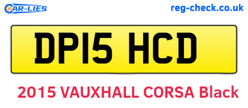 DP15HCD are the vehicle registration plates.