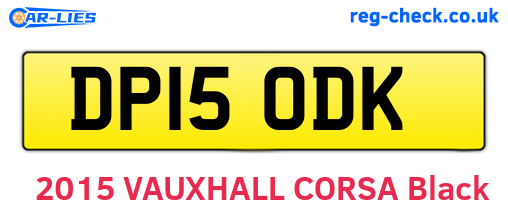 DP15ODK are the vehicle registration plates.