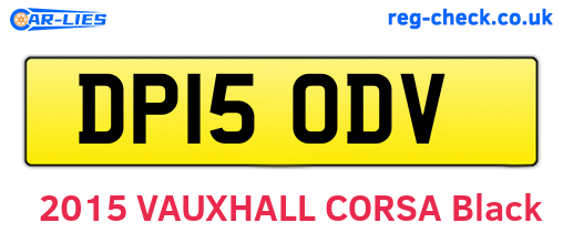 DP15ODV are the vehicle registration plates.
