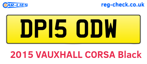 DP15ODW are the vehicle registration plates.