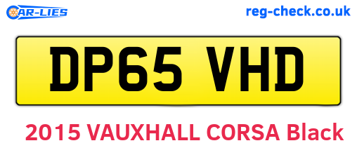 DP65VHD are the vehicle registration plates.