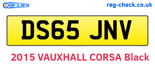 DS65JNV are the vehicle registration plates.